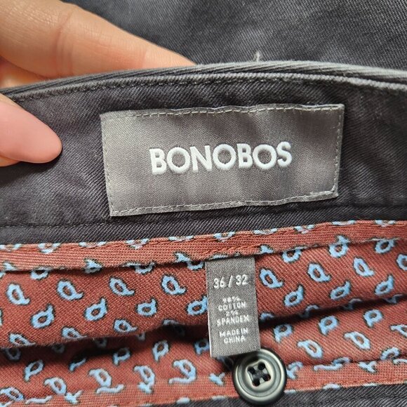 Bonobos Dark Navy Blue Wash Straight Leg Original Chino Pants Men's 36x32 - Picture 8 of 9